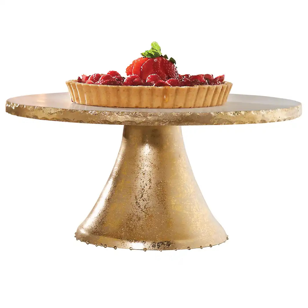 Mudpie MARBLE GOLD PEDESTAL CAKE STAND