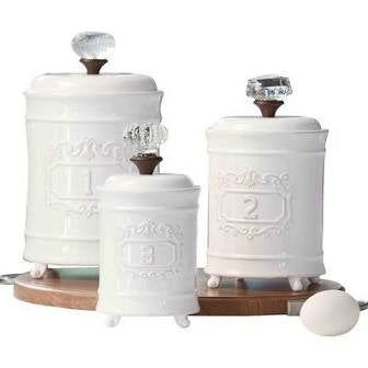 Mudpie Circa Ceramic Canister Set of 3