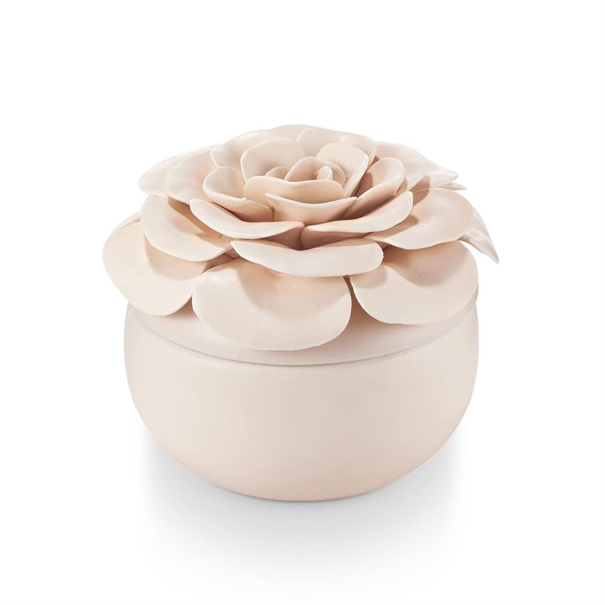 Candle Ceramic Flower - Coconut Milk Mango