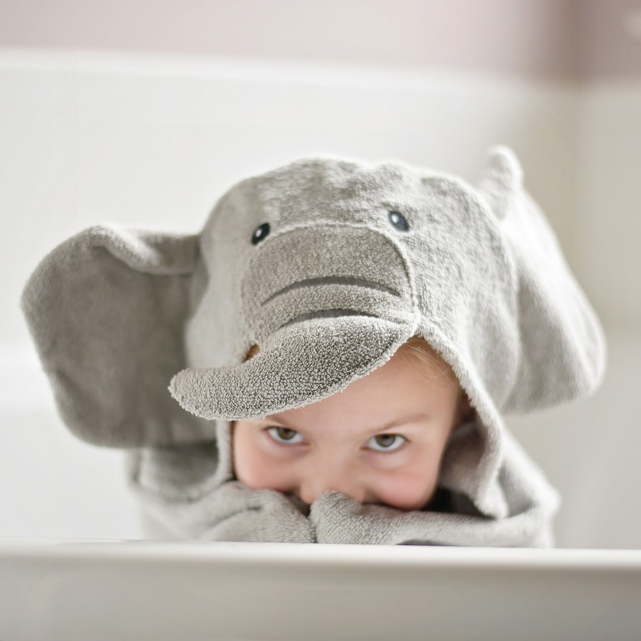 Personalized Hooded Towel- Elephant