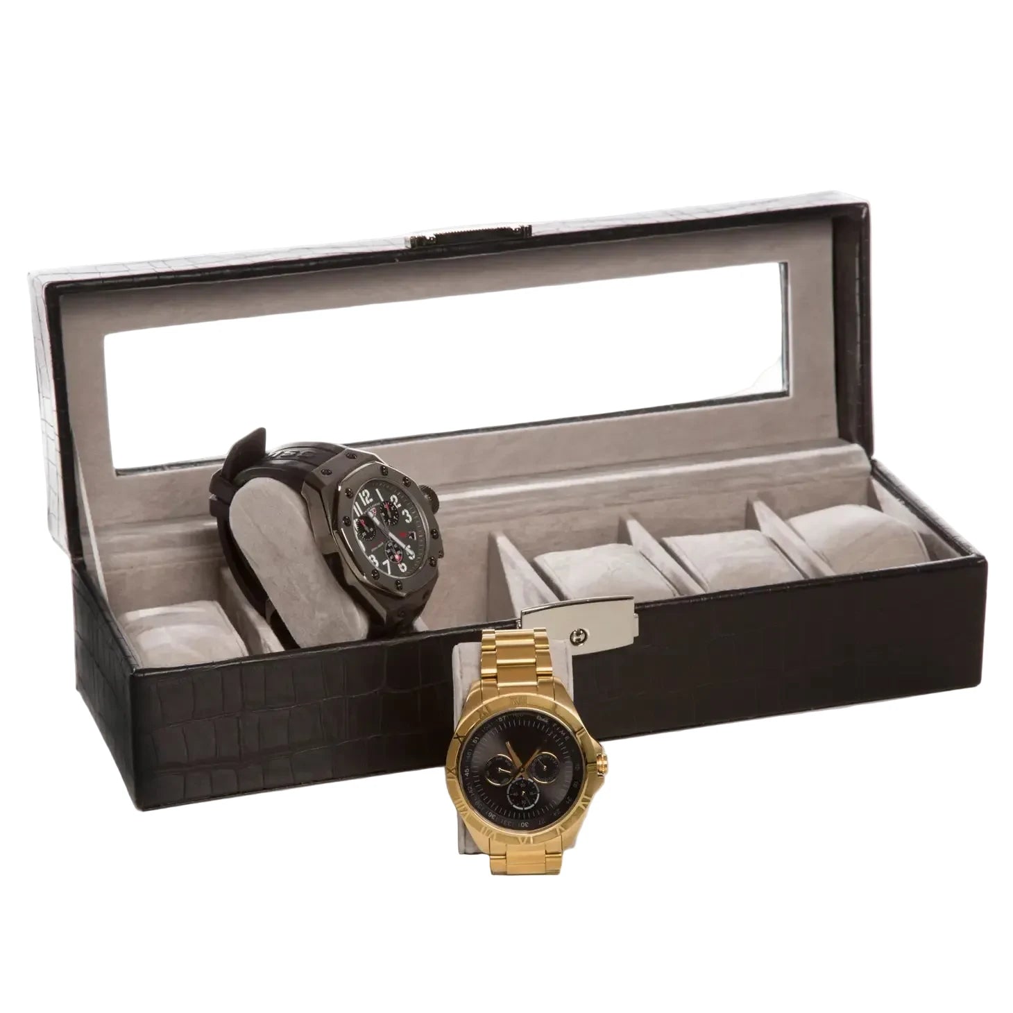 Personalized Watch It Box - Black Croco