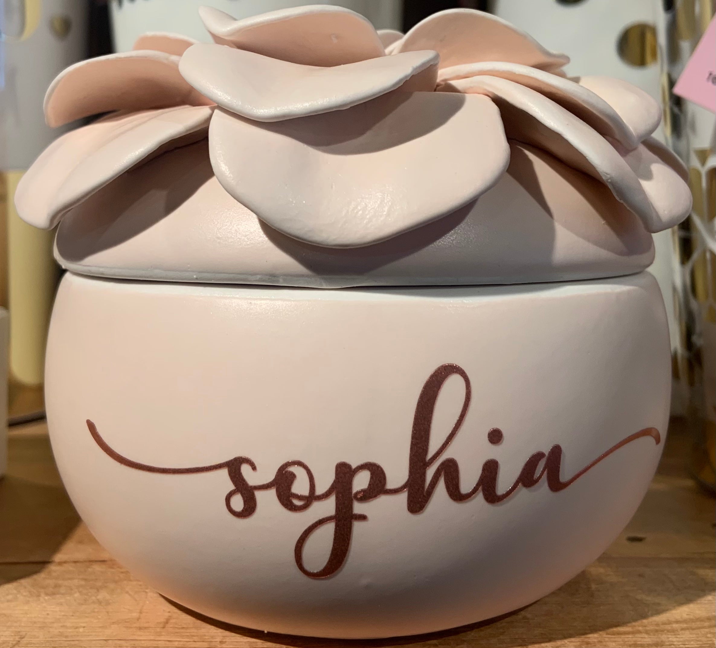 Bougie Fleur Céramique - Lait de Coco Mangue