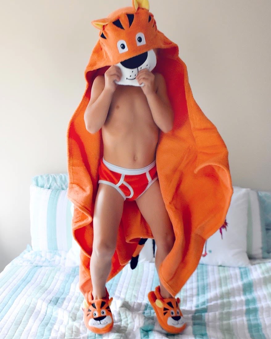 Personalized Hooded Towel- Tiger