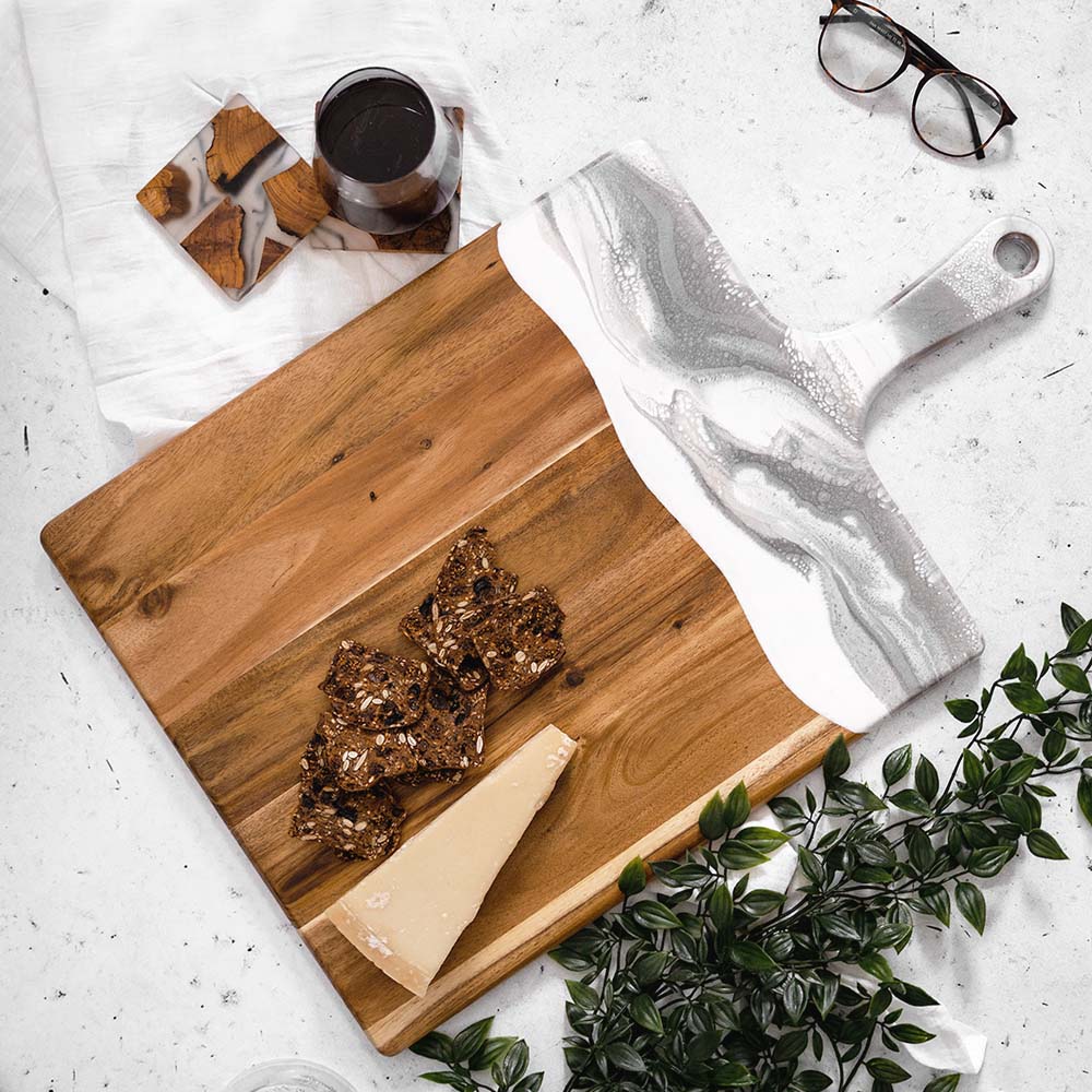 Planche de bois - Bois dur d'acacia extra large