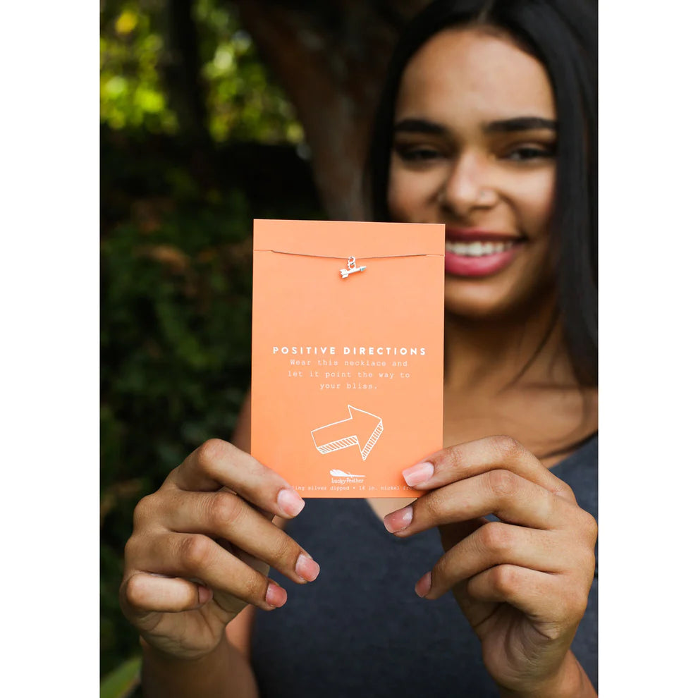 Positive Directions - Silver Arrow Necklace