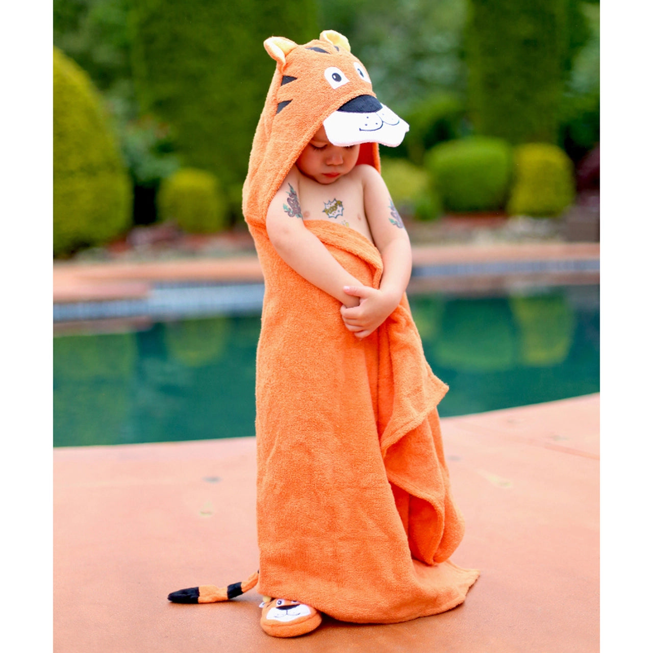 Personalized Hooded Towel- Tiger