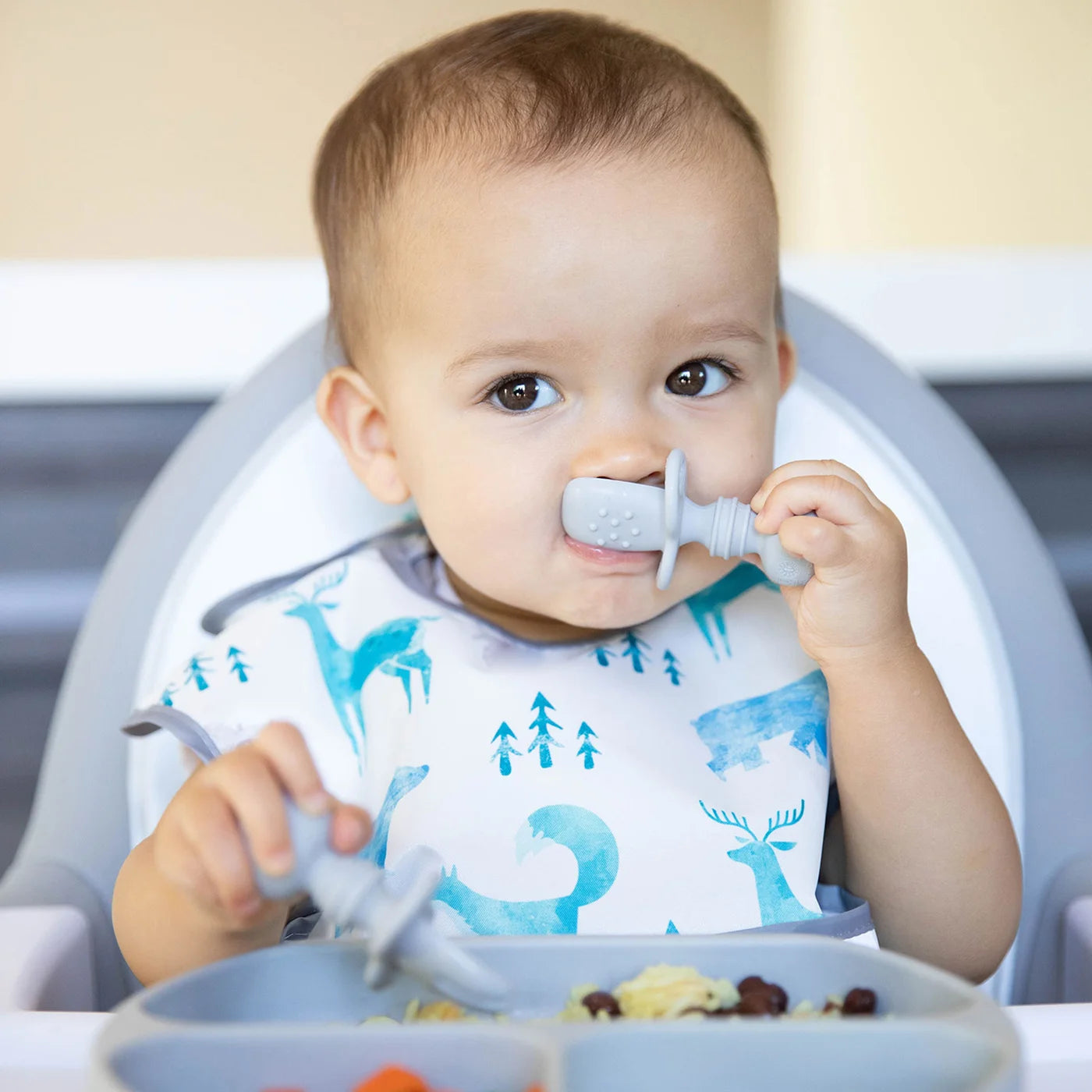 Jouets à mâcher en silicone - Gris