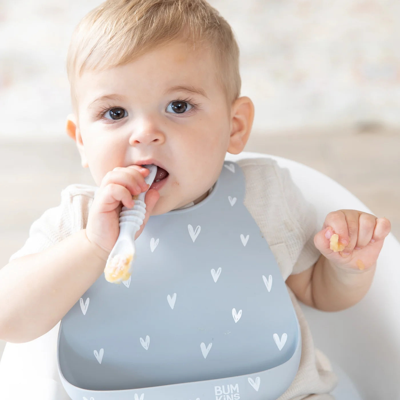 Silicone Bib - Hearts