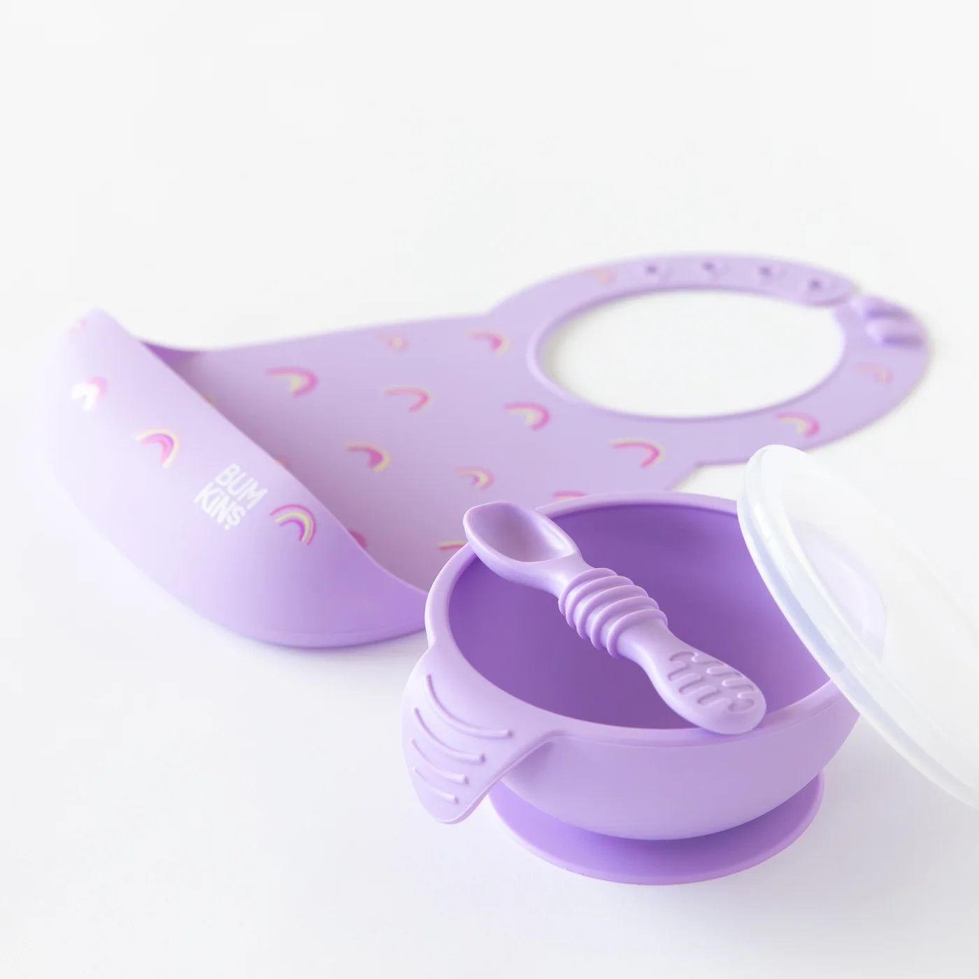 Bavoirs en silicone - Arcs-en-ciel