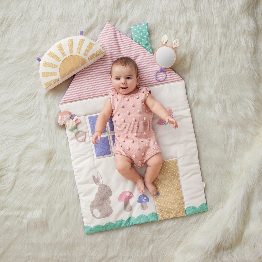 Personalized Playmat - Tummy Time Play House