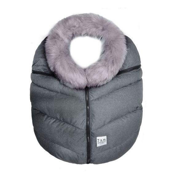 7AM Car Seat Cocoon- Grey Tundra