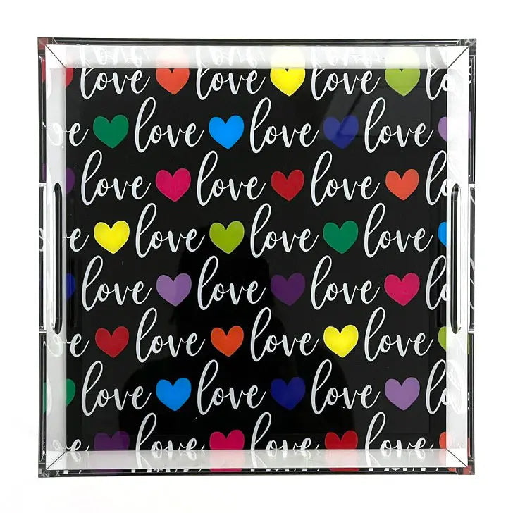 Plateau en acrylique - Love Black