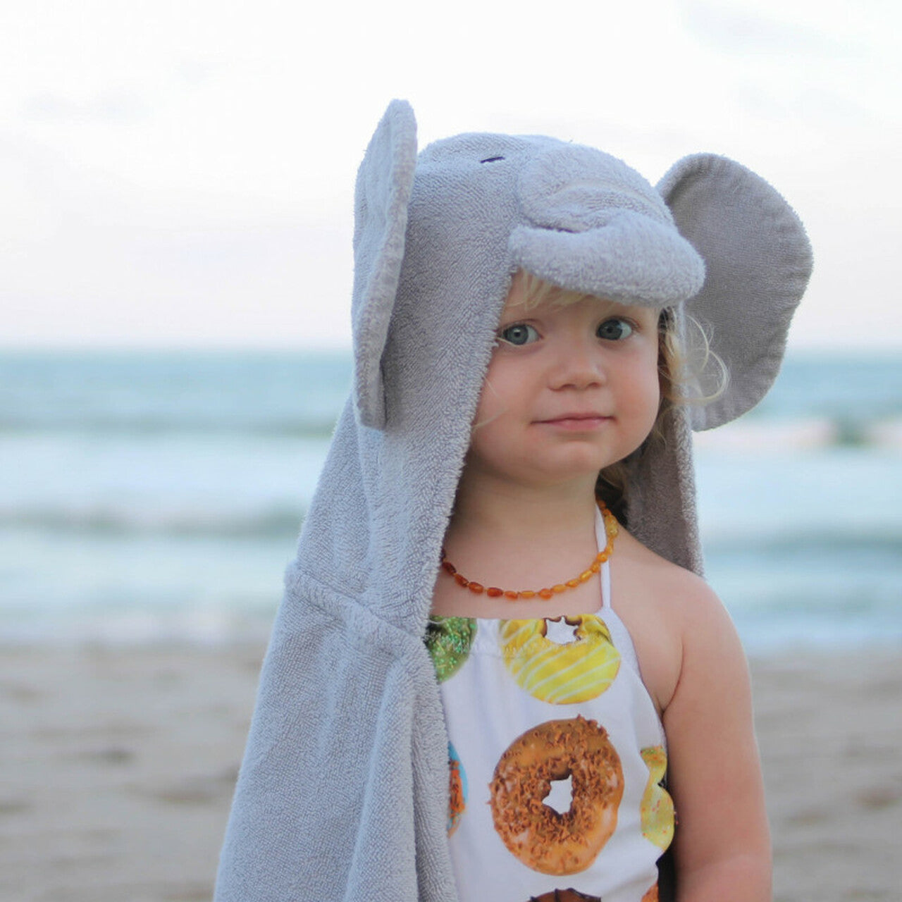 Personalized Hooded Towel- Elephant