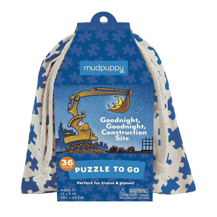 Mudpuppy Puzzle to Go - Goodnight, Goodnight, Construction Site