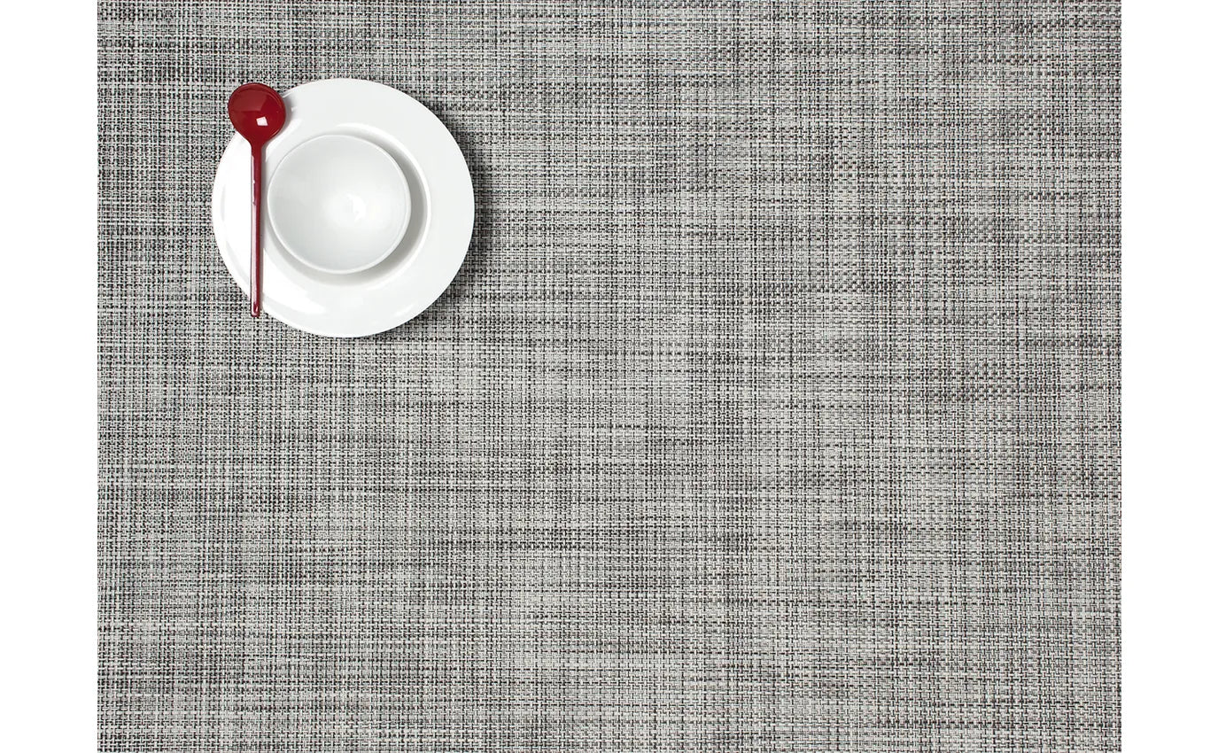 Chilewich Placemat - Rectangle Mini Basketweave - Gravel