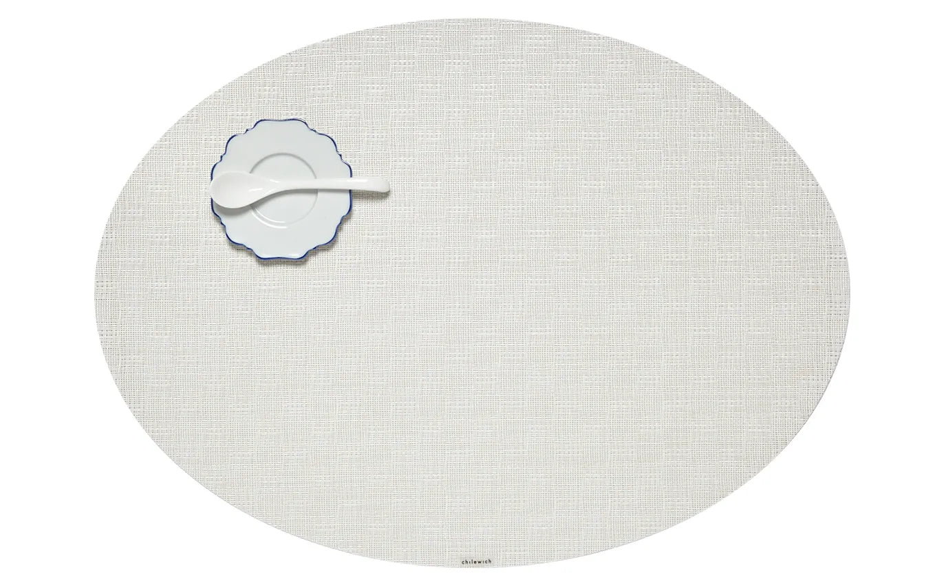 Chilewich Placemat - Oval mini BayWeave - vanilla