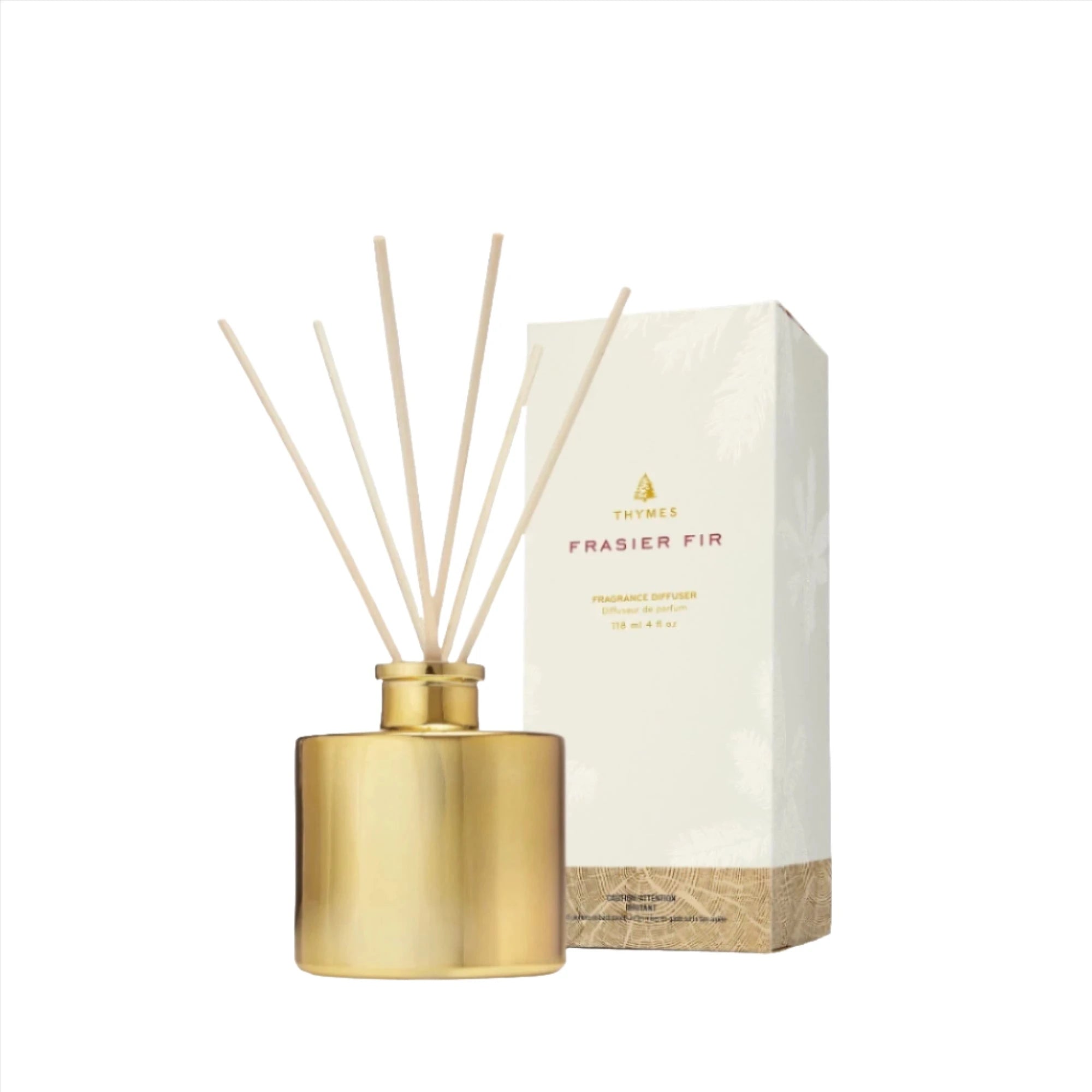 Thymes - Diffuseur de parfums à roseaux Frasier Fir Petite Gold