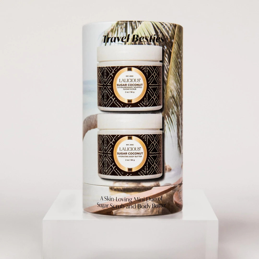 Lalicious - Sugar scrub & Body Butter - Travel Besties Mini Duo Coconut
