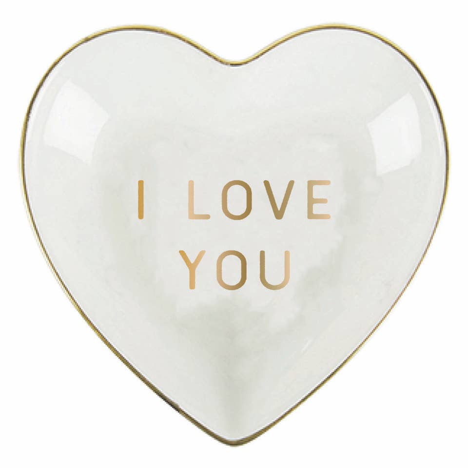 Ceramic Trinket Tray | I Love You Trinket Dish