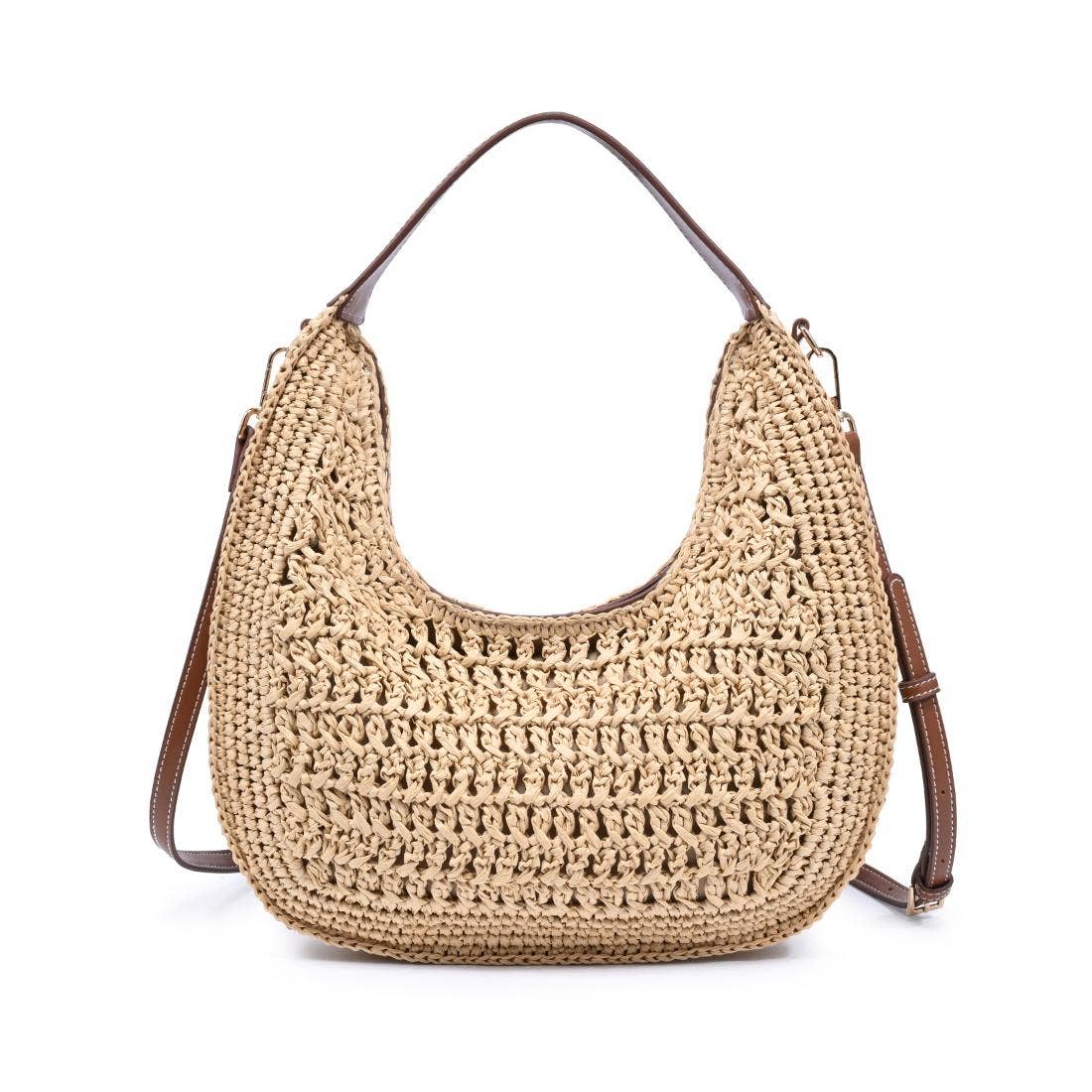 Woven hobo curved Crossbody