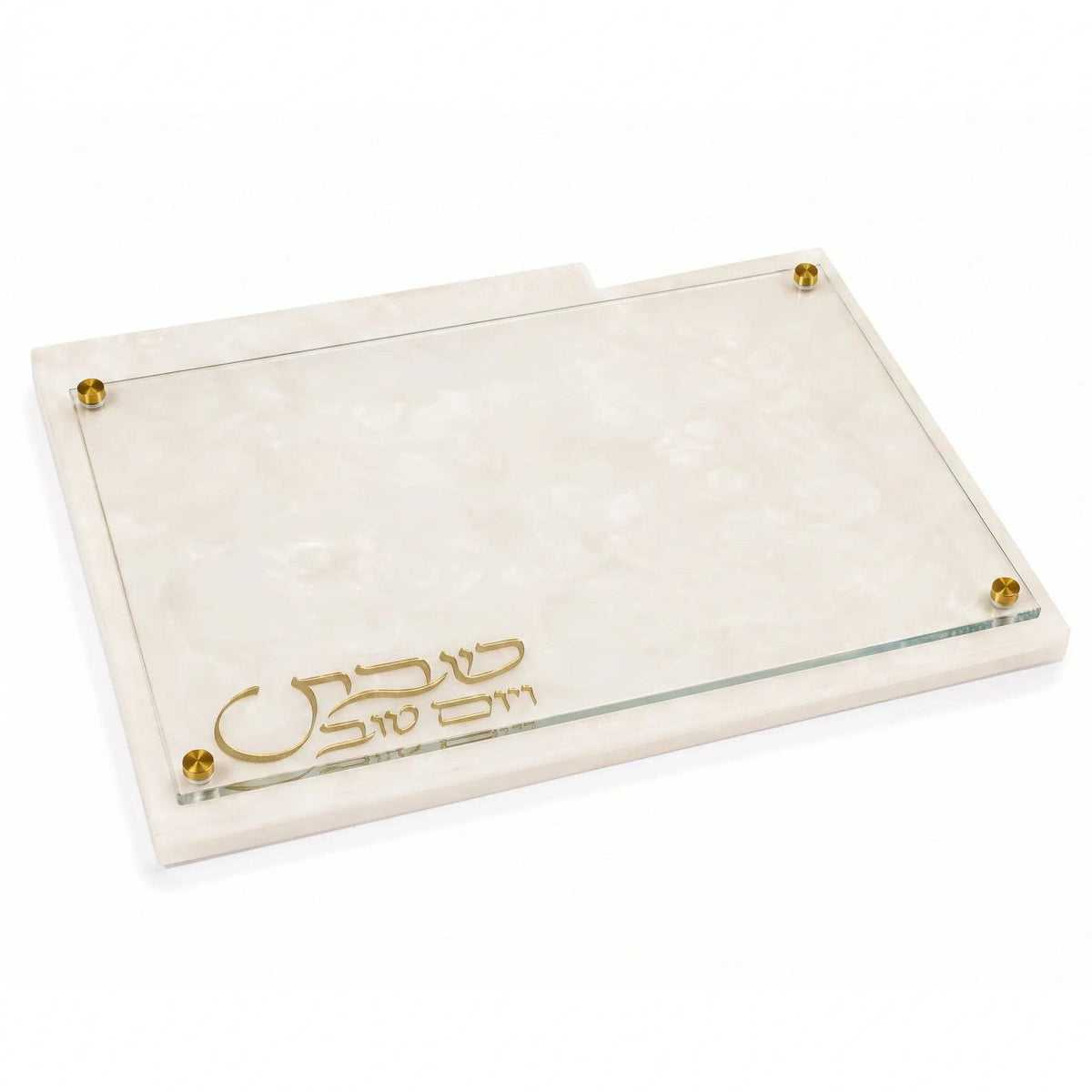 Gold Resin Challah Board with Knife Slot
