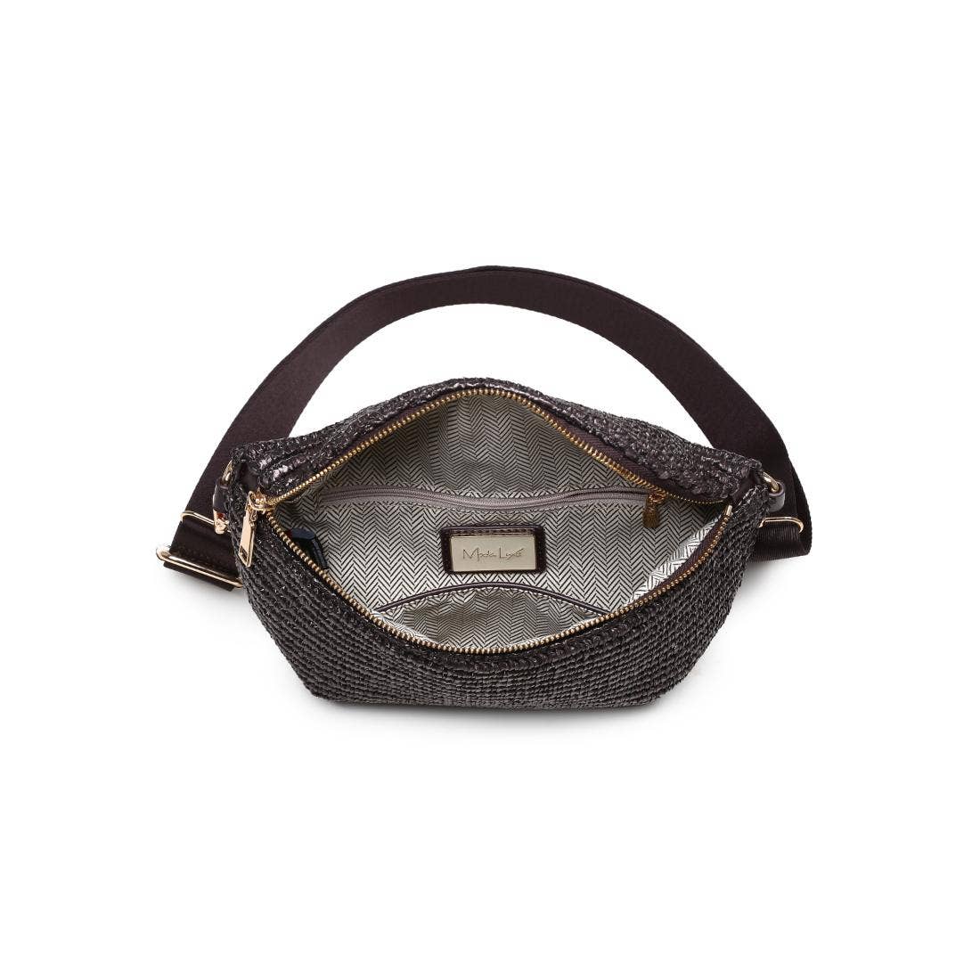 Large woven Checker Belt Bag