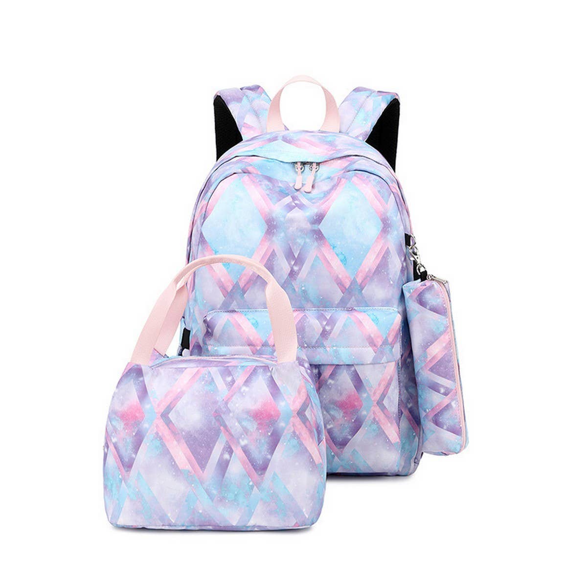 Waterproof backpack with usb charging port set of 3