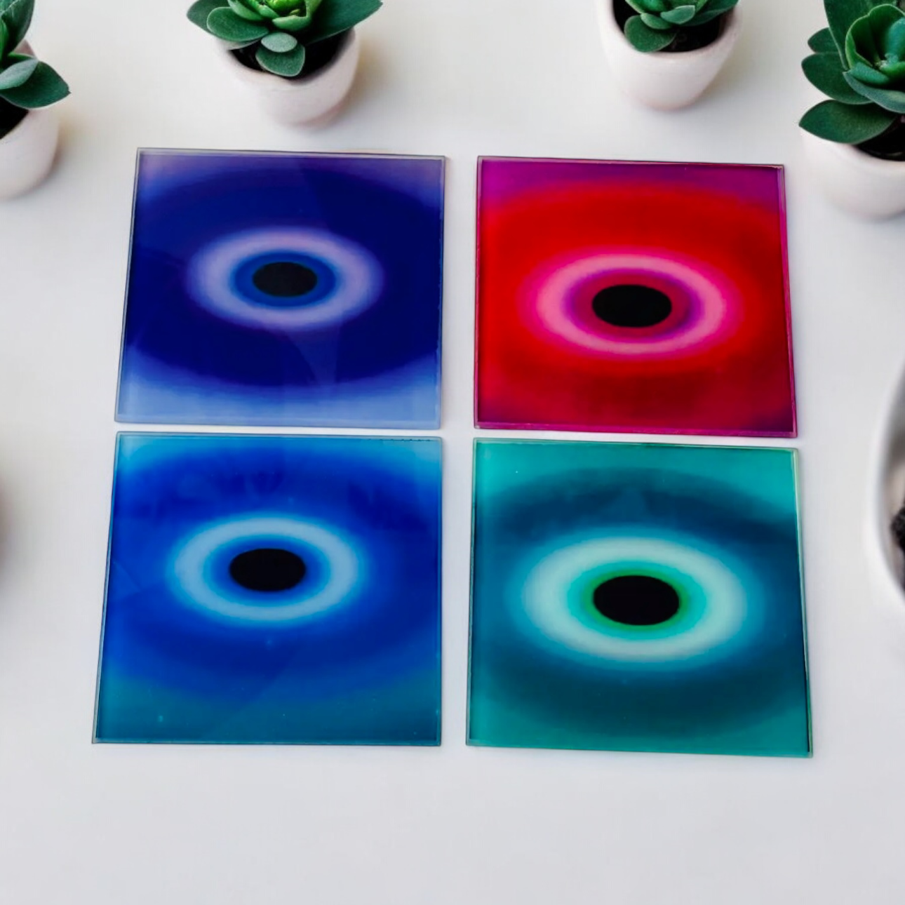 Evil Eye Good Luck  Coaster Set