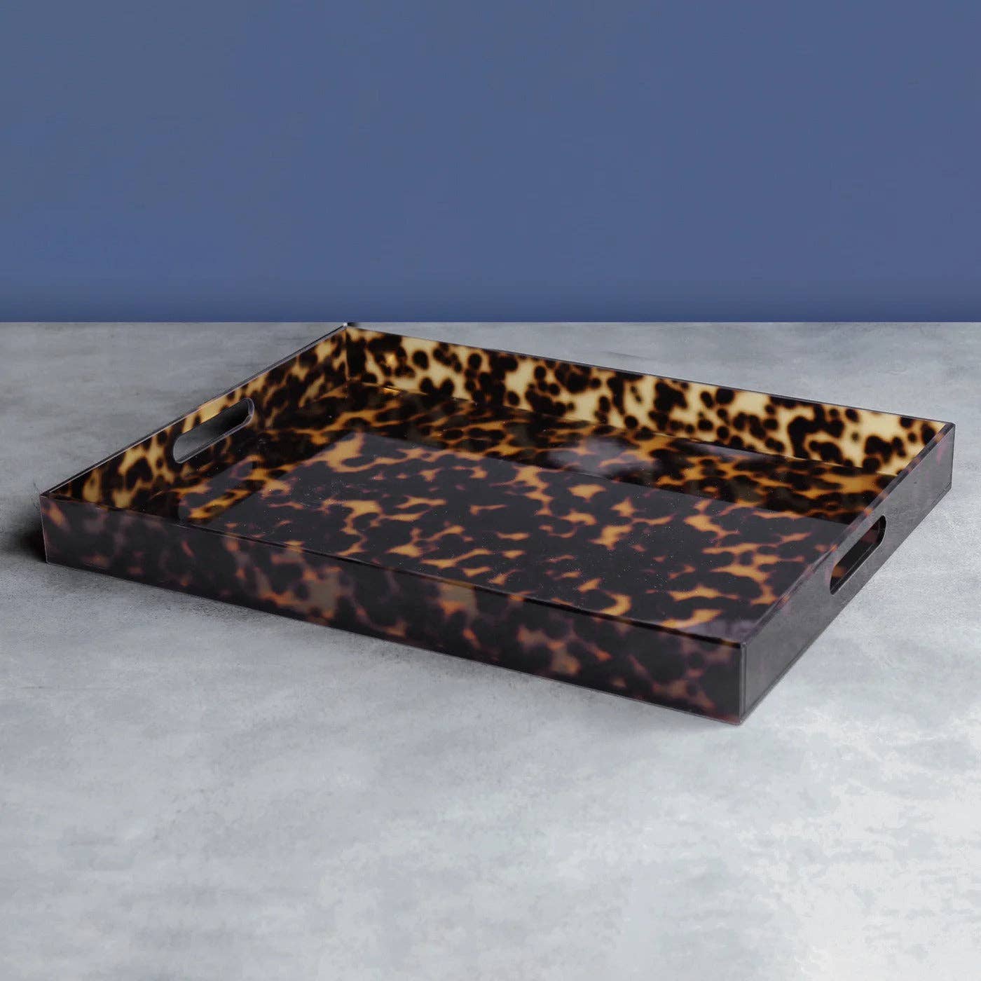 Acrylic Tortoise extra Large Tray With Handles