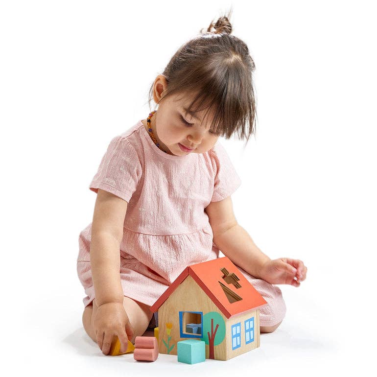 Wooden Shape Sorter House