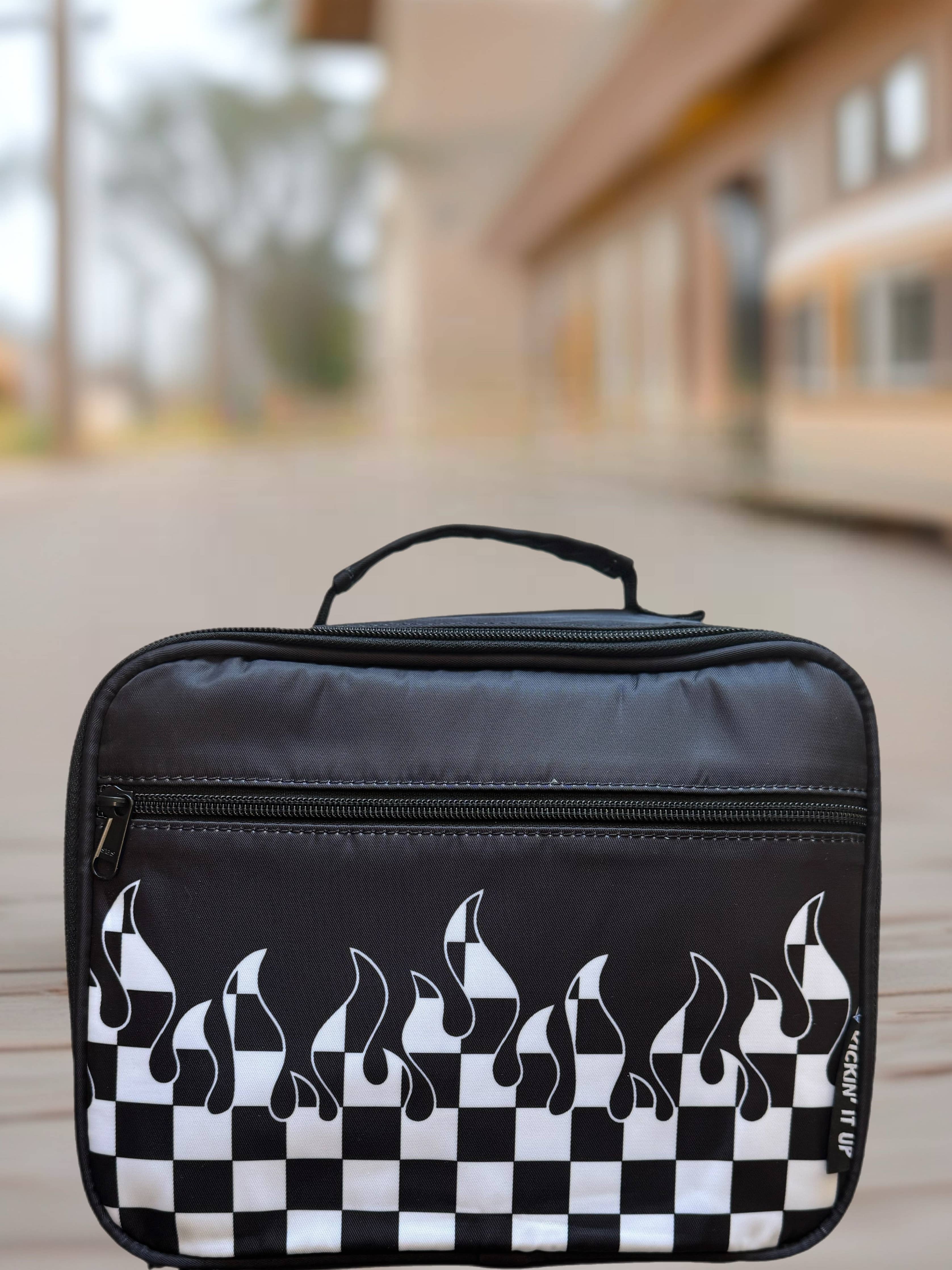 Checker Flames Lunch Box