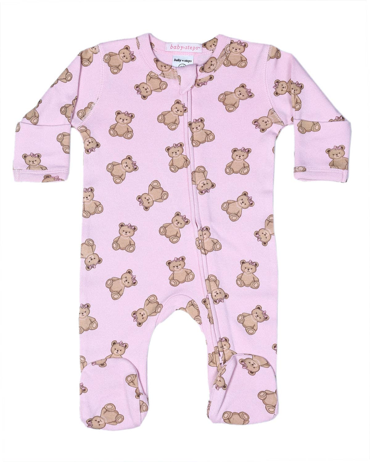 PINK Bow Bears Footie