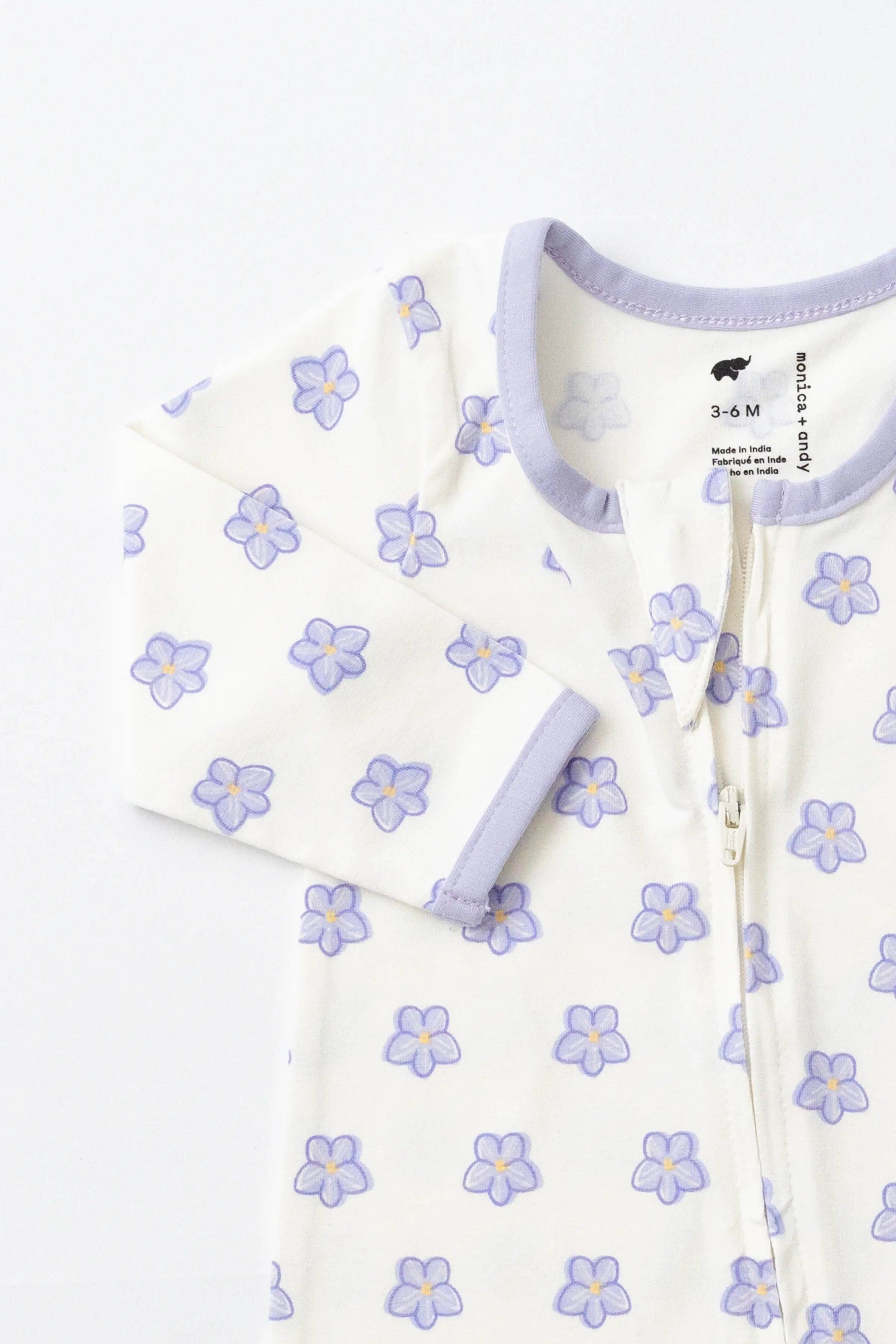 Zipper One-Piece Sweet Violets