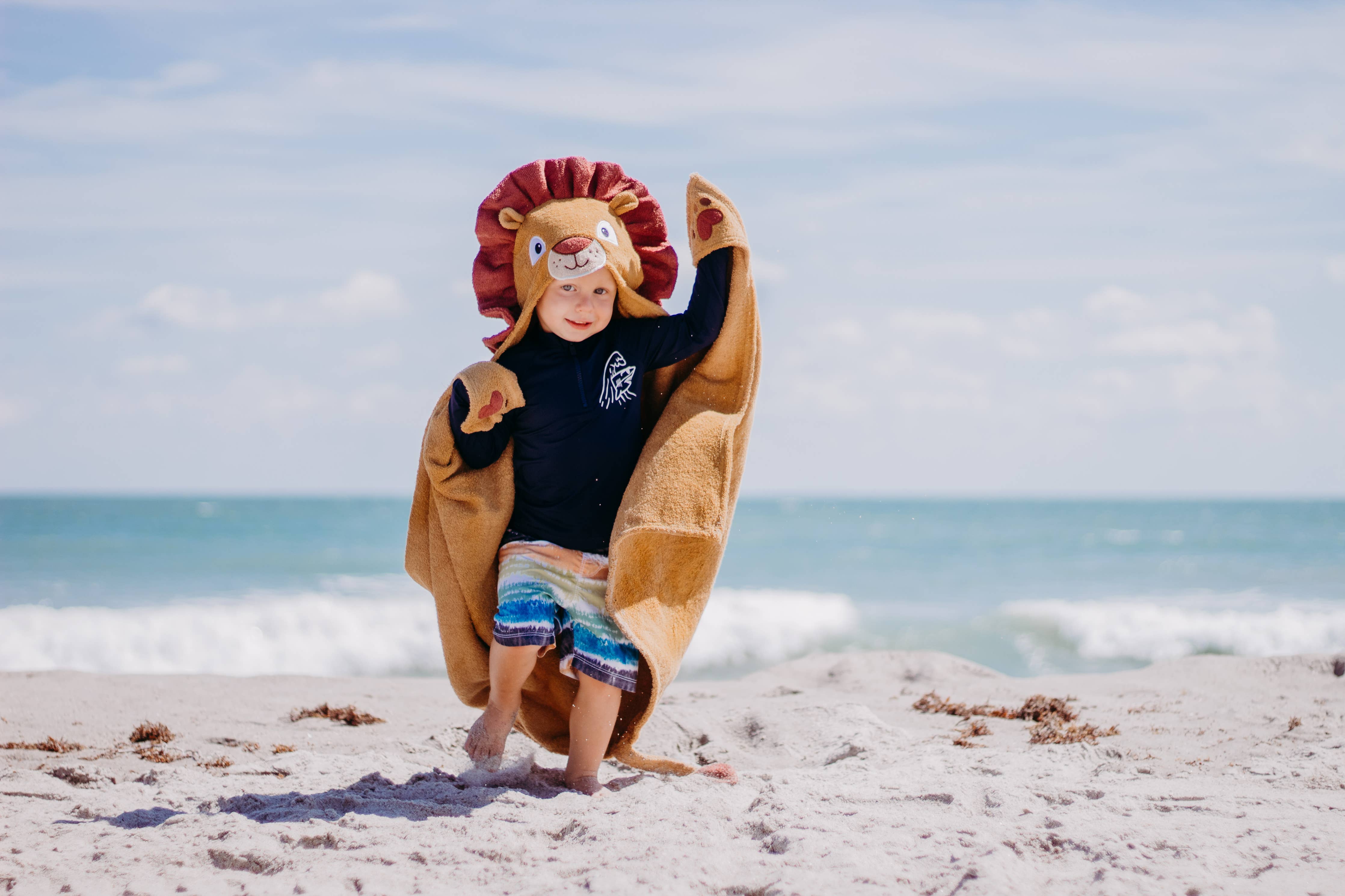 Personalized hooded towel - Lion