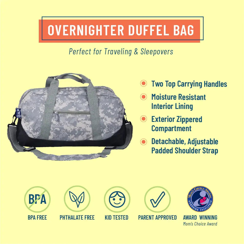 Digital Camo Overnighter Duffel Bag