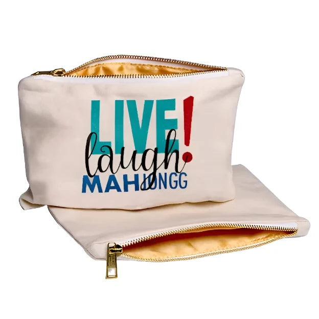 Live Laugh Mah Jongg Cosmetic Bag