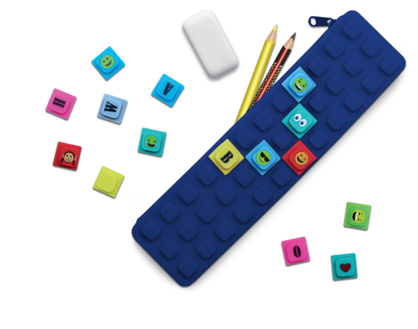 Pencil Kase w/diy cubes- Navy Blue