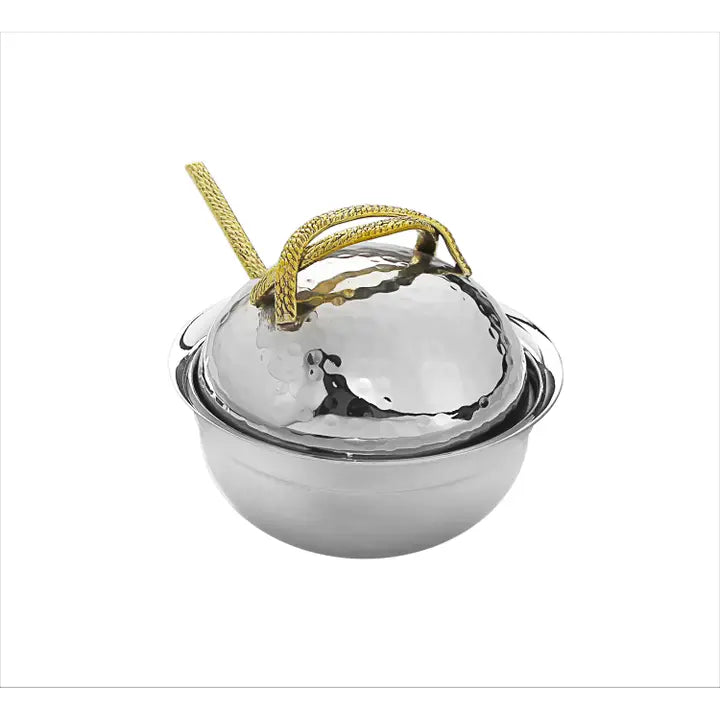 Silver and Gold Honey Dish