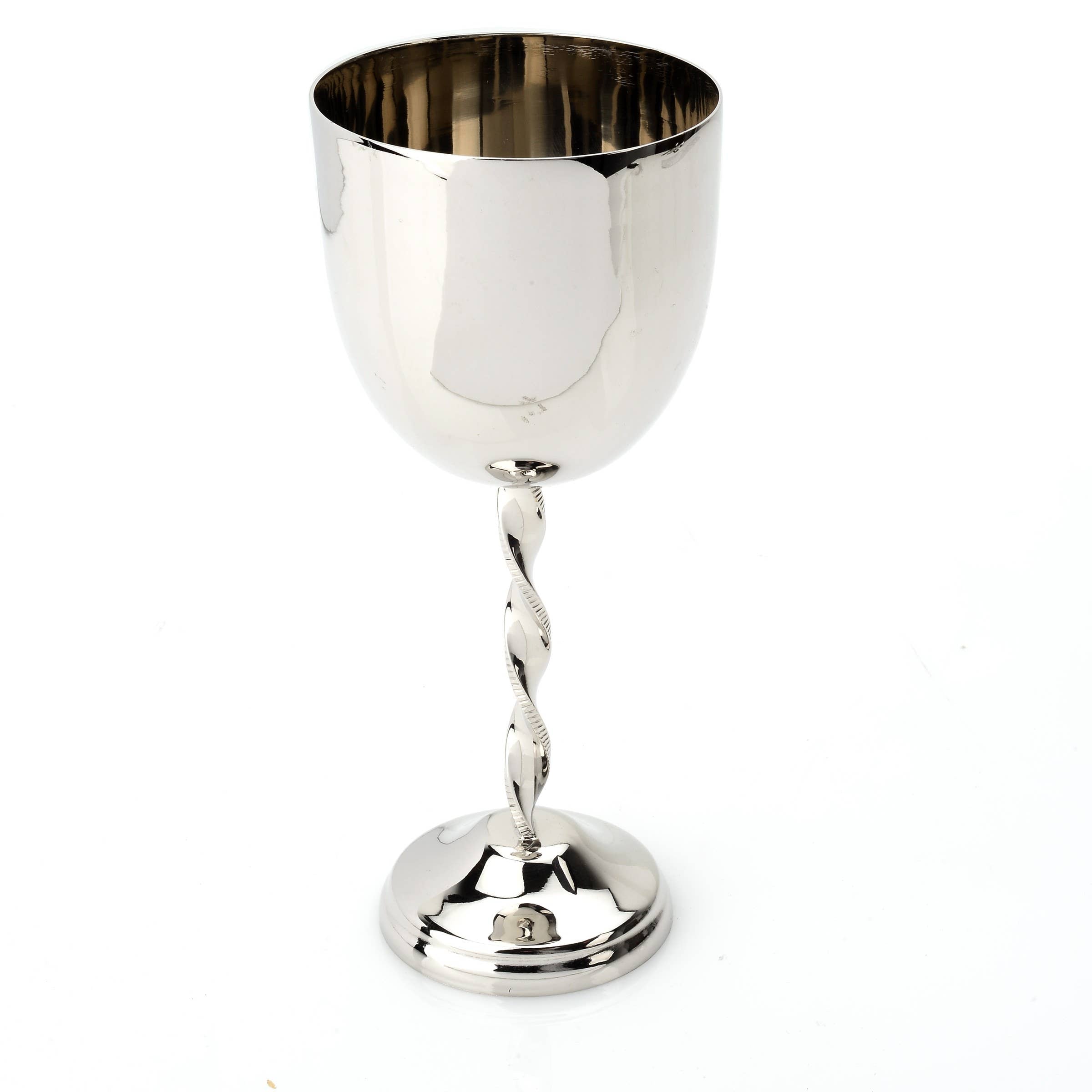 Twisted Stem Nickel Kiddush cup