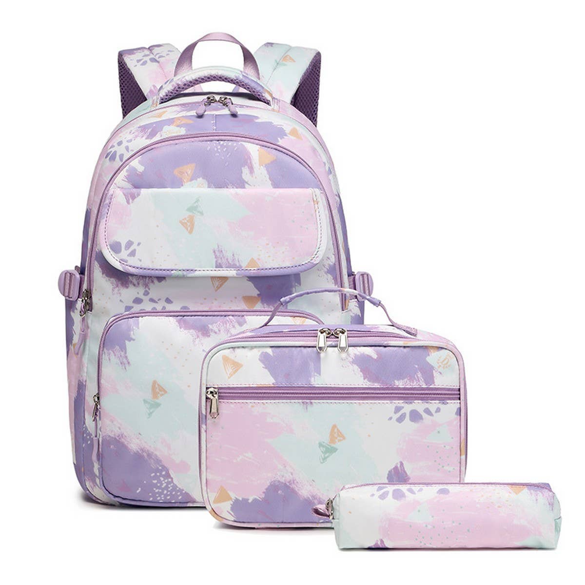 Waterproof BACKPACK 3 piece set - multi purple