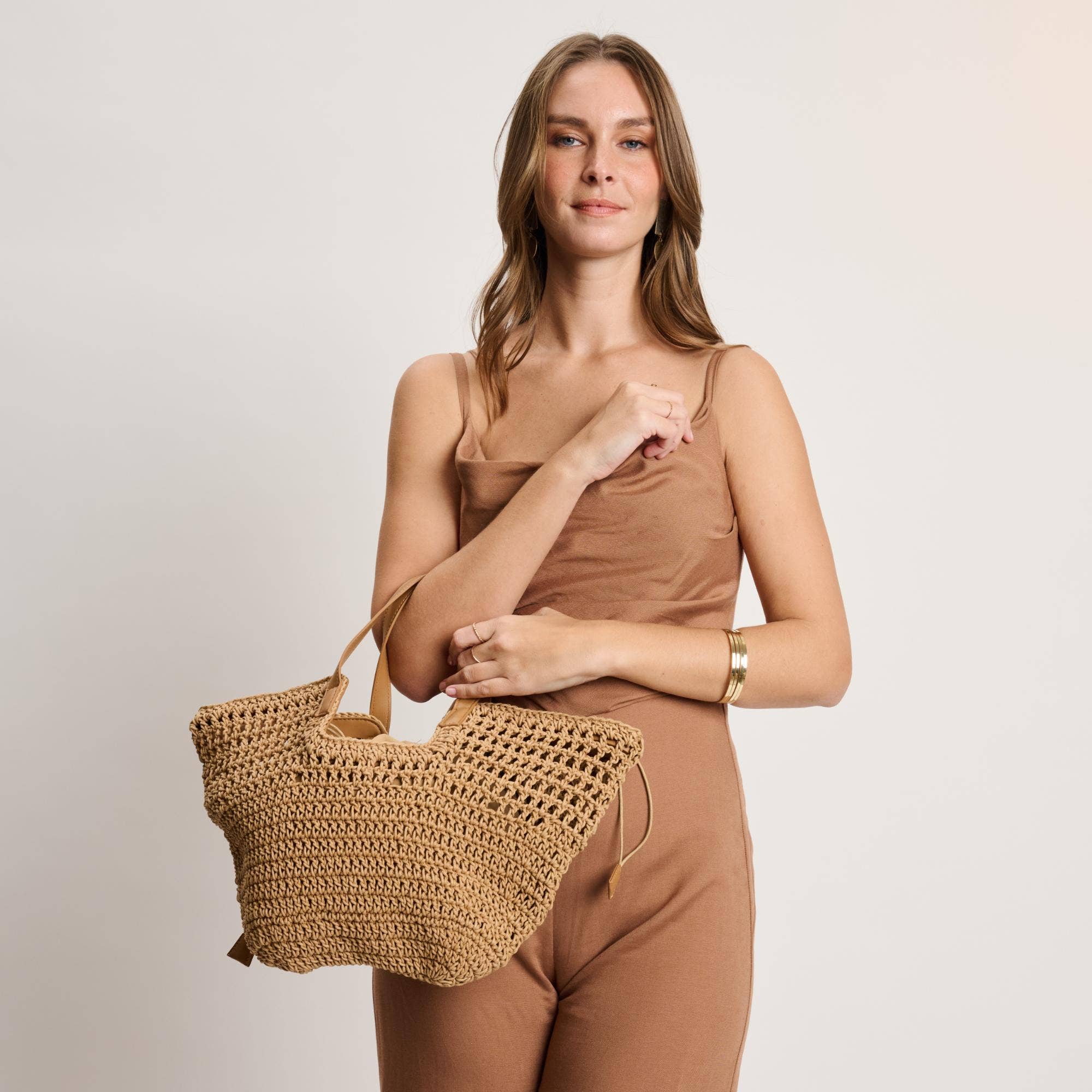 Textured crochet Tote