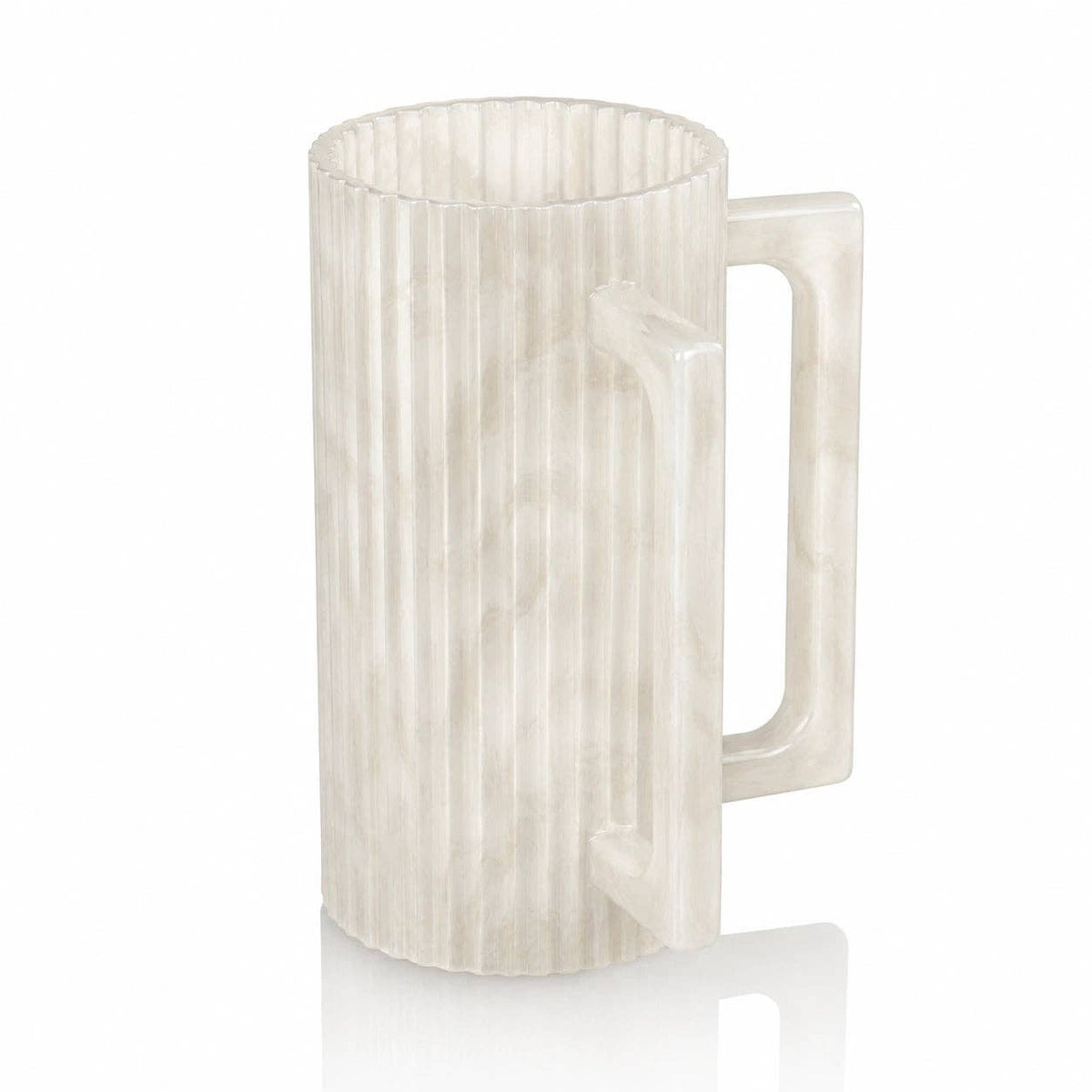 Fluted Resin Washing Cup: white