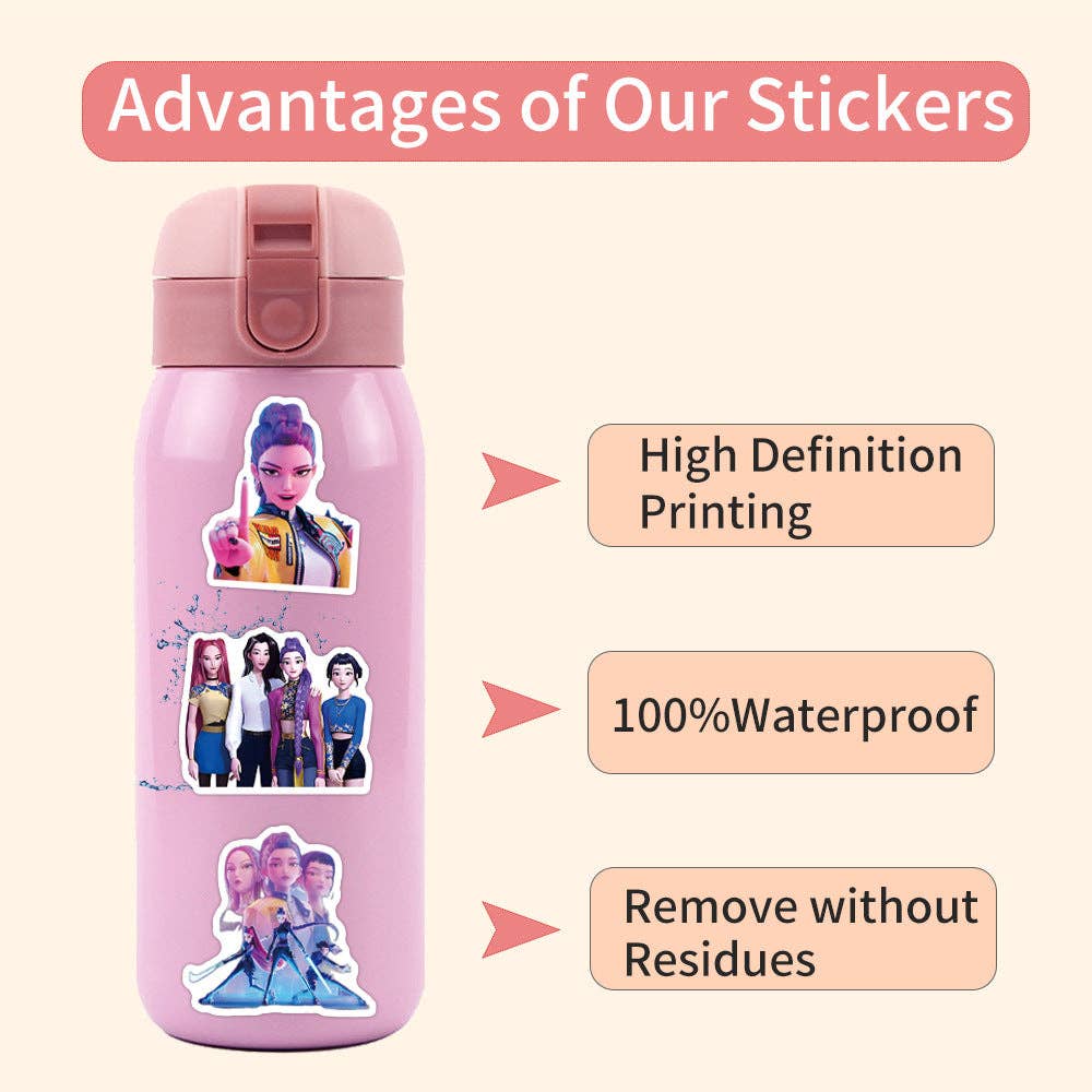 KPop Demon Hunters Waterproof Stickers Pack of 55