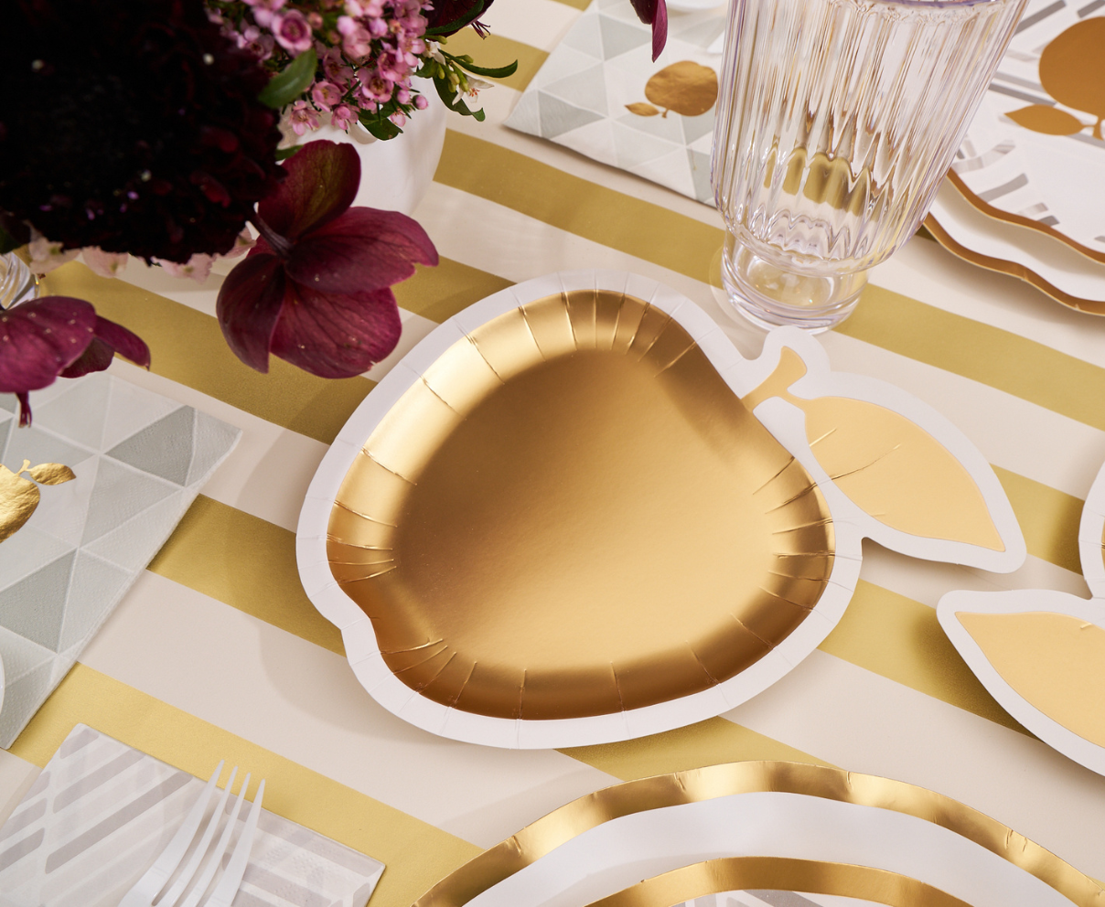 Golden Apple paper Salad Plates