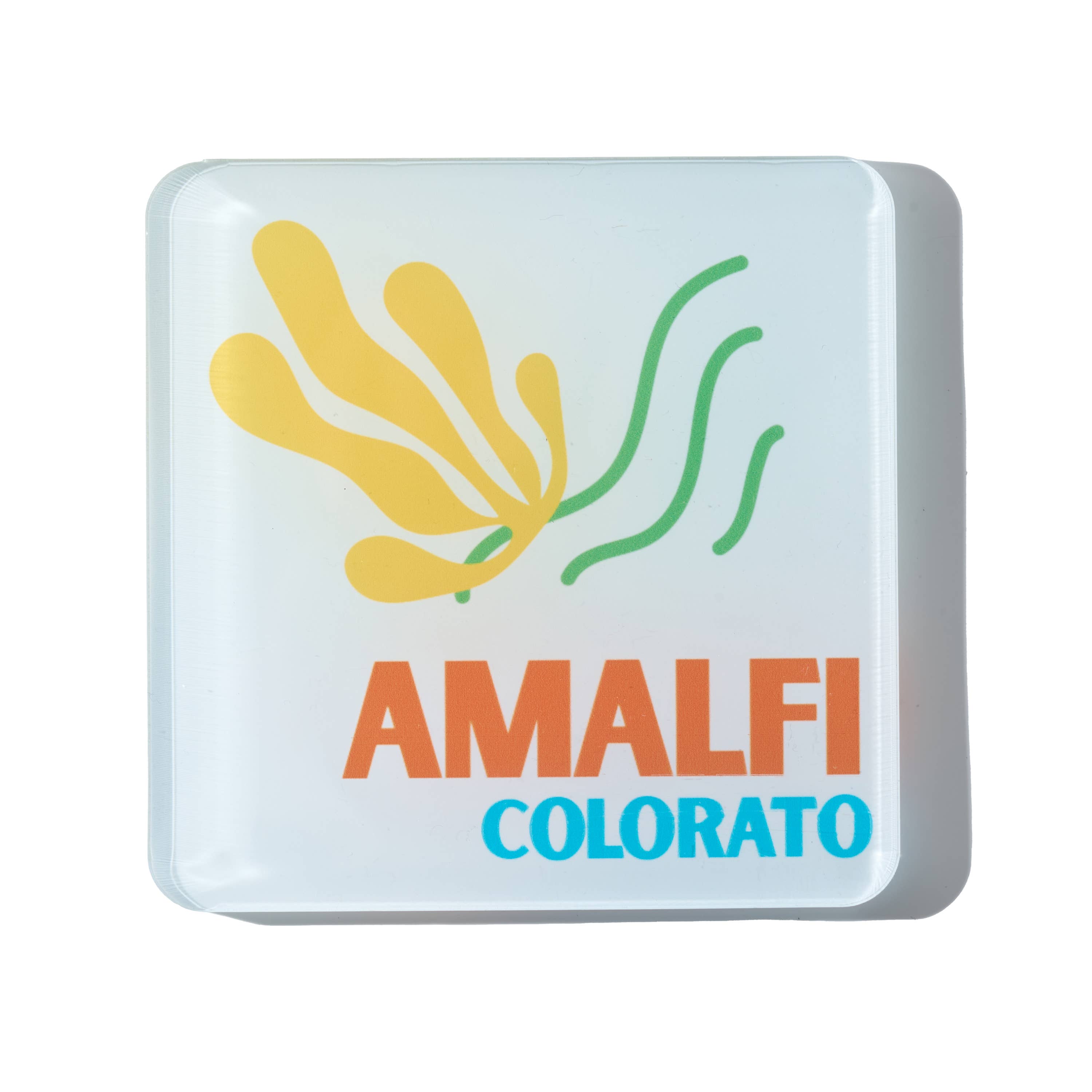 Set of 4 Acrylic Coasters in holder, Amalfi