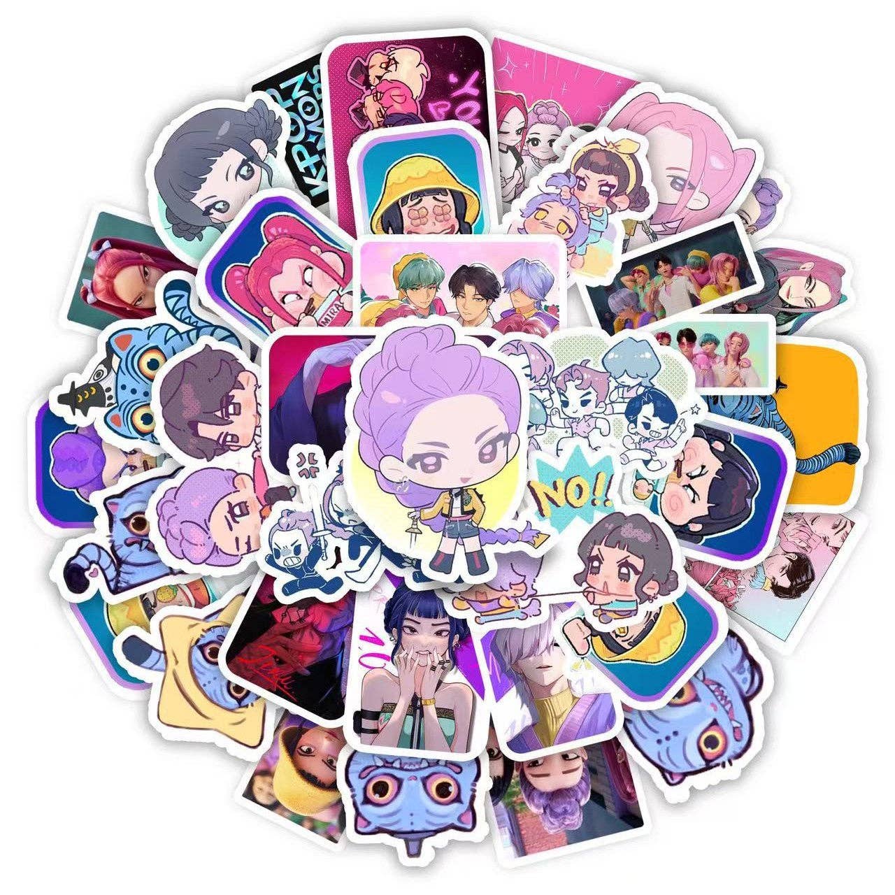 KPop Demon Hunters cartoon Stickers Pack of 50