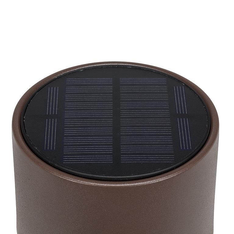 Classic Solar LED Outdoor Table Lamp - Brown