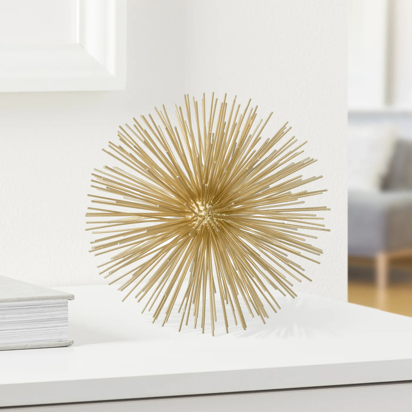 Spike Decor Sphere 7" Ball - Gold