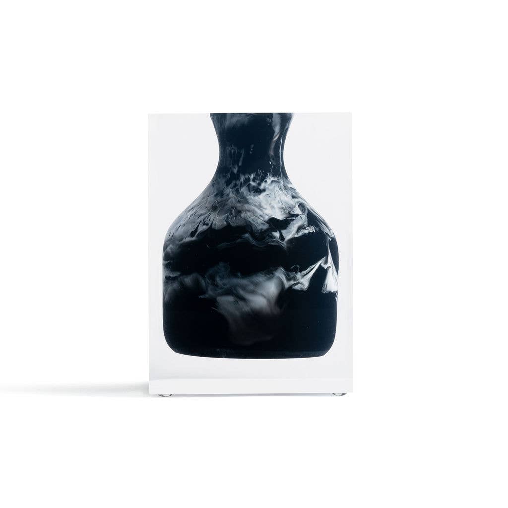 Hogan Bud Vase | Black Marble