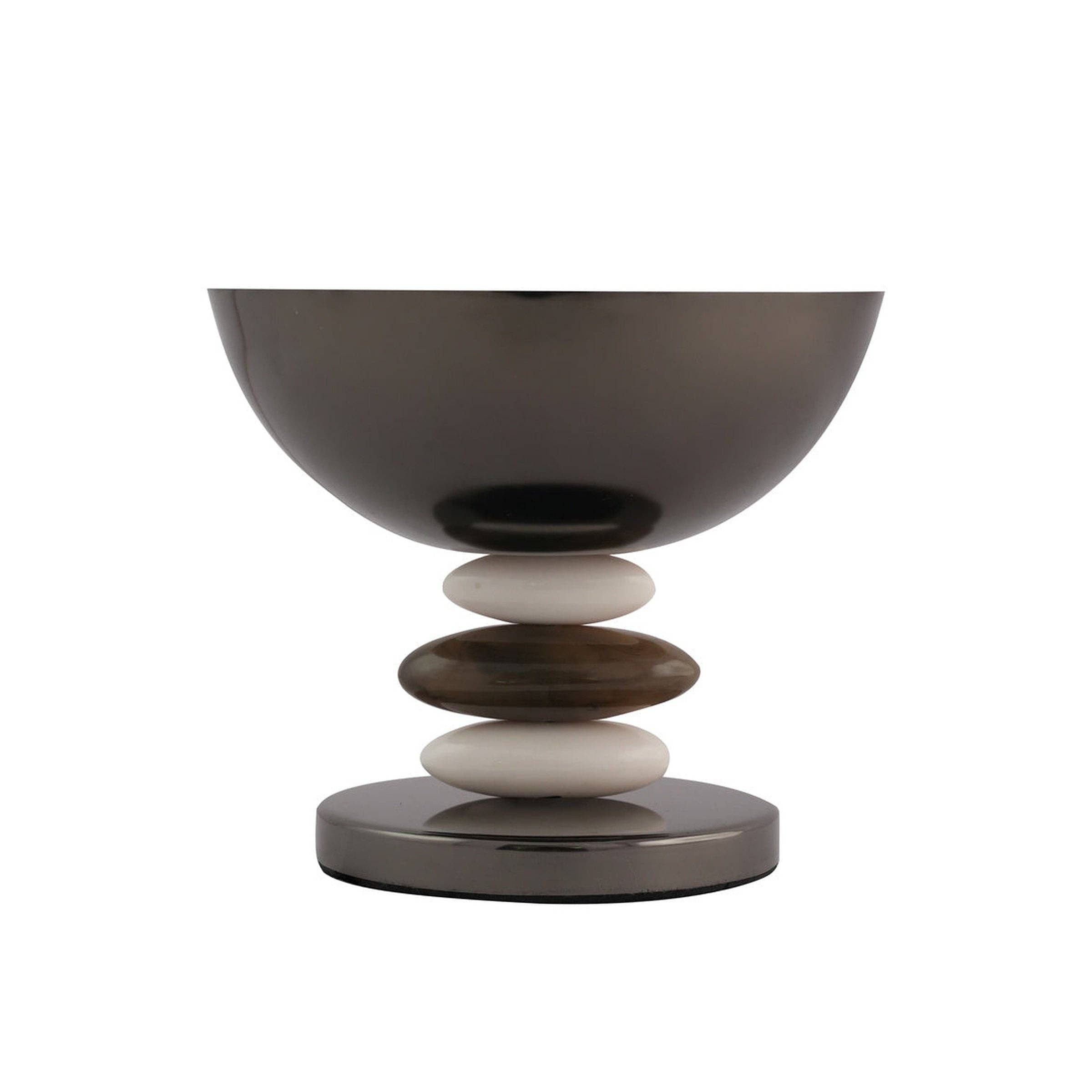 Midnight Pebble Footed Nut Bowl